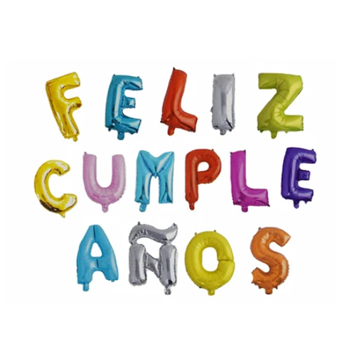 Globo Letras Feliz Cumpleaños Varios Colores 16 Pulgadas-0
