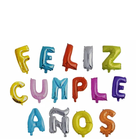 Globo Letras Feliz Cumpleaños Varios Colores 16 Pulgadas-1