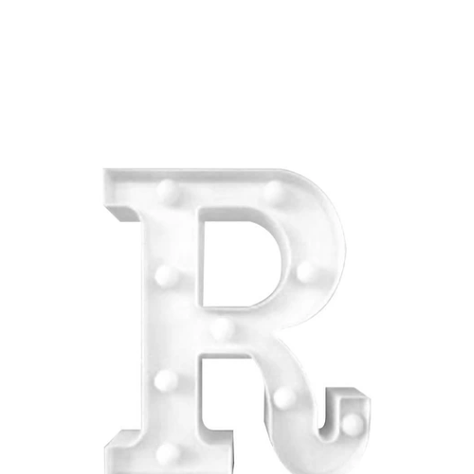 Letra Con Luz Led R Color Blanco-1