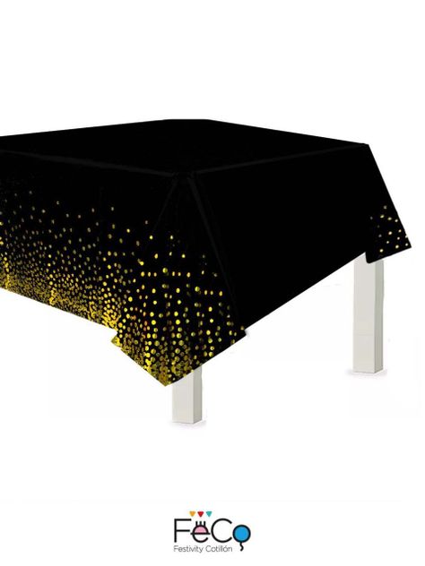 MANTEL METALICO 137 X 183 NEGRO/DORADO X1 UNI-0