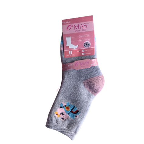 Calcetines De Niña Toalla Dibujo Surtido Talla 4 12 Unid-0