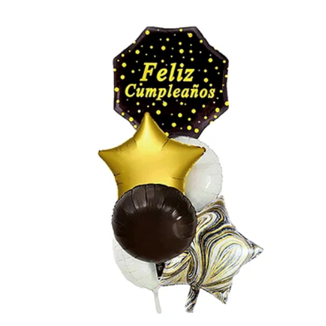 Set De Globos Feliz Cumpleaños 6pcs-0