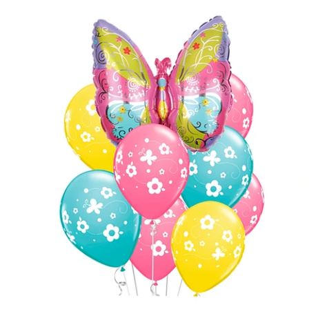Set De Globos Diseño Mariposa 9Pcs-0