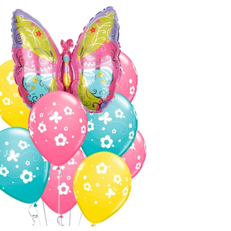 Set De Globos Diseño Mariposa 9Pcs-1