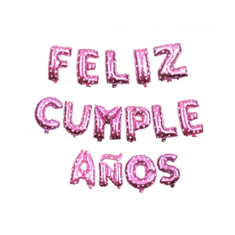 Globo Letras Feliz Cumpleaños Color Fucsia 16 Pulgadas-0