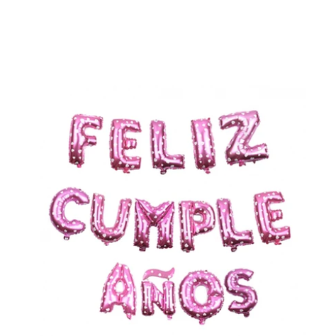 Globo Letras Feliz Cumpleaños Color Fucsia 16 Pulgadas-1