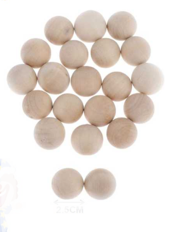 CUENTAS DE MADERA ESFÉRICAS 2CM-0