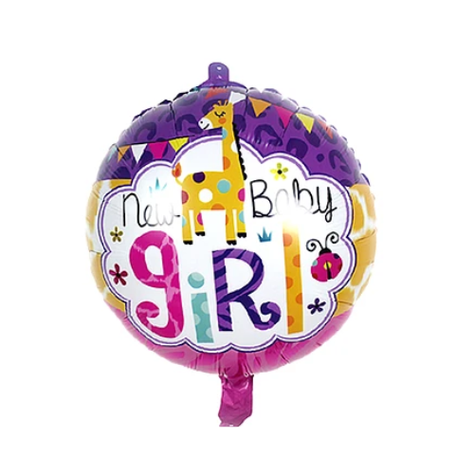 Globo Metálico Diseño Baby Girl 45Cm-0