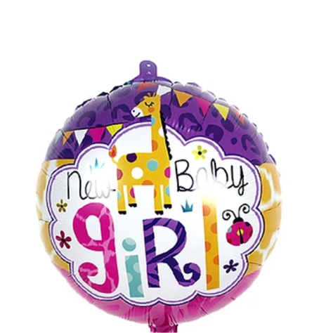 Globo Metálico Diseño Baby Girl 45Cm-1
