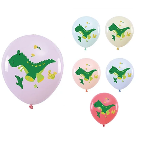 Globo De Látex De Dinosaurio 6pcs 30 cm-0