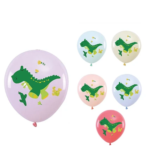 Globo De Látex De Dinosaurio 6pcs 30 cm-1