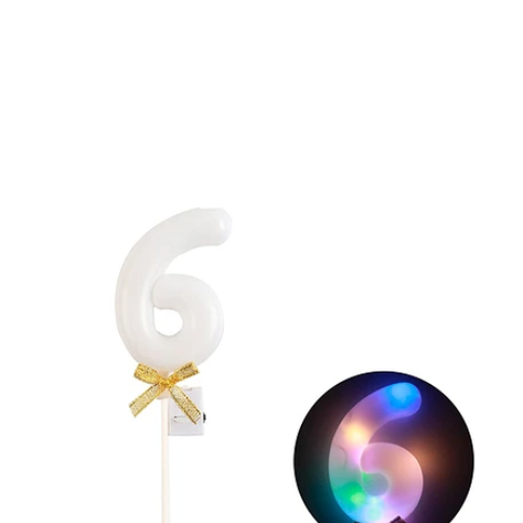 Topper Número 6 Con Luz 22cm-1