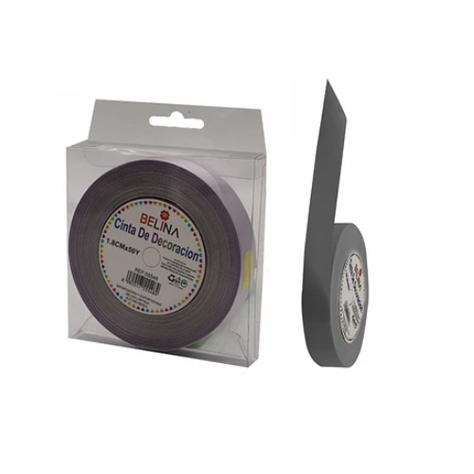 Cinta De Regalo Gris Rollo 1.8cmx50-0