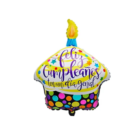 Globo Metalico Vela De Cumpleaños 52x70cm-0