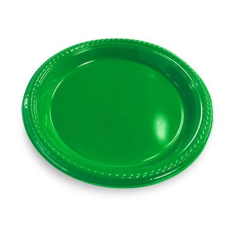 PLATO 7 PLASTICO VERDE X10 UNI-0