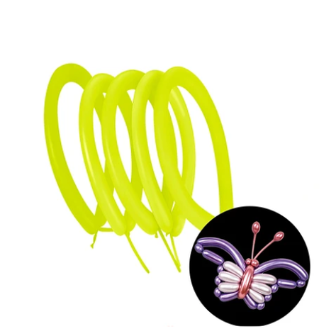 Globos De Latex Largos Amarillo 40pcs 30CM-0
