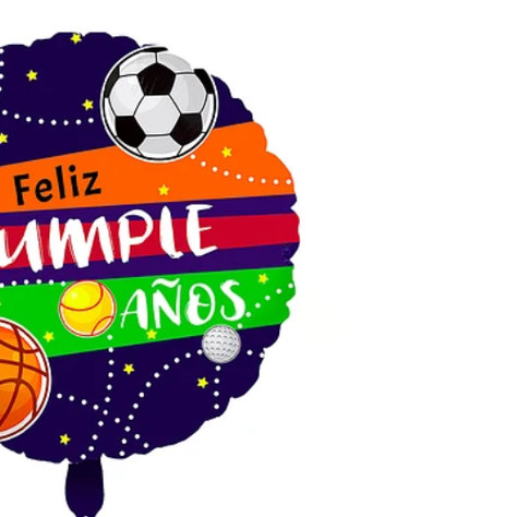 Globo Metalico Deportes Feliz Cumpleaños 45Cm-1