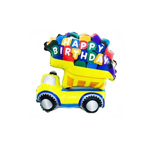 Globo Camión De Construcción Happy Birthday 1Pcs 55x72Cm-0