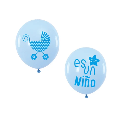 Globos De Latex Es Un Niño Celeste 6pcs 30cm-0