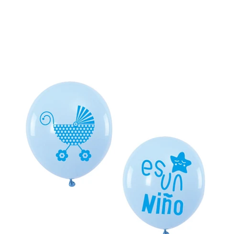 Globos De Latex Es Un Niño Celeste 6pcs 30cm-1
