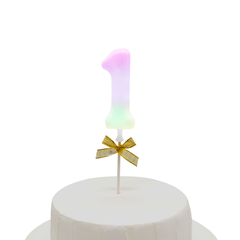  TOPPER TORTA NUMERAL LED #1-0