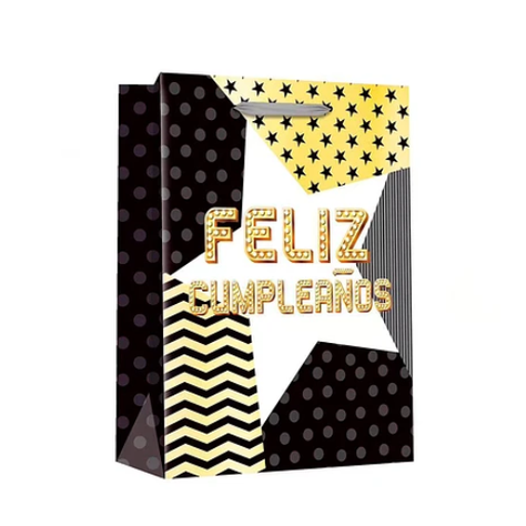 Bolsa Regalo Feliz Cumpleaños 1un Diseño Aleatorio 15x40x55 cm-0