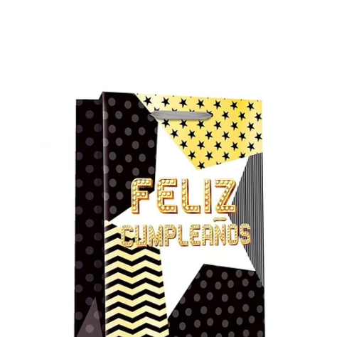 Bolsa Regalo Feliz Cumpleaños 1un Diseño Aleatorio 15x40x55 cm-1