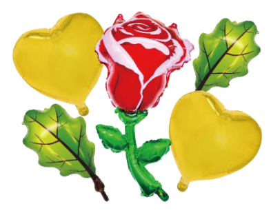 SET GLOBOS ROSA / CORAZONES-1