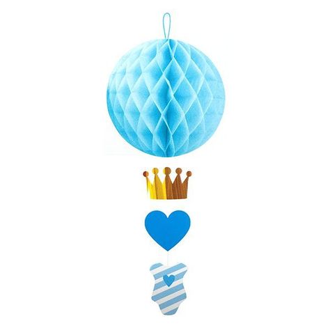 DECO COLGANTE PANAL CORONA CELESTE X1 UNI-0