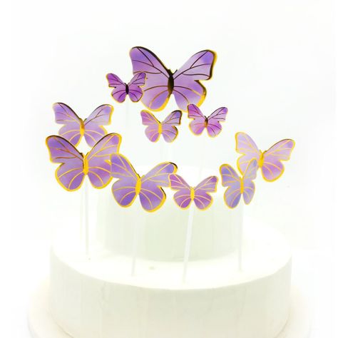 TOPPER DECO MARIPOSA MORADO X10 UNI-0