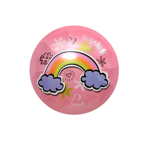 Globo Redondo Arco Iris Rosa 45Cm-0