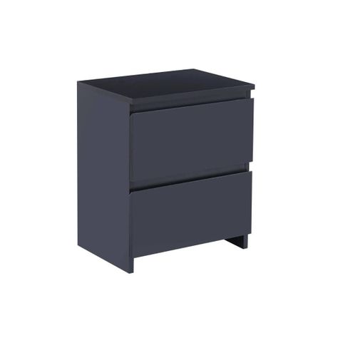 Velador Cajón doble Minimalista oscuro-0