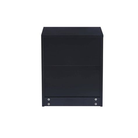 Velador Cajón doble Minimalista oscuro-4