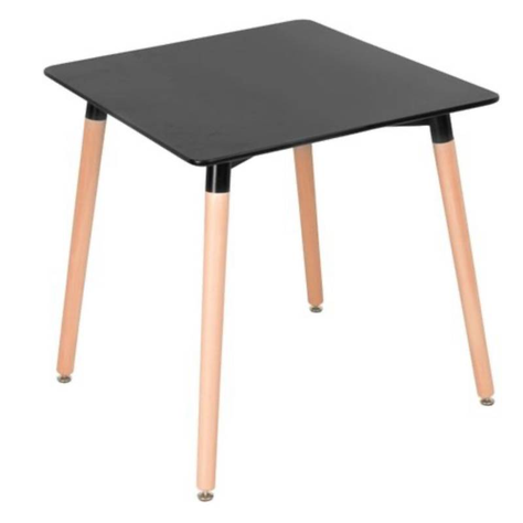 Mesa Eames Cuadrada Negra 80x80 Cm-0