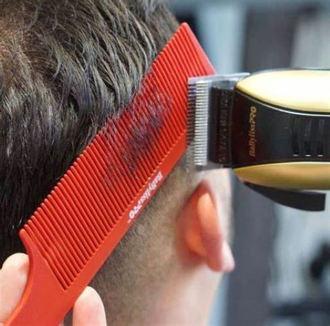Peine Barberology Rojo de 9 pulgadas-1