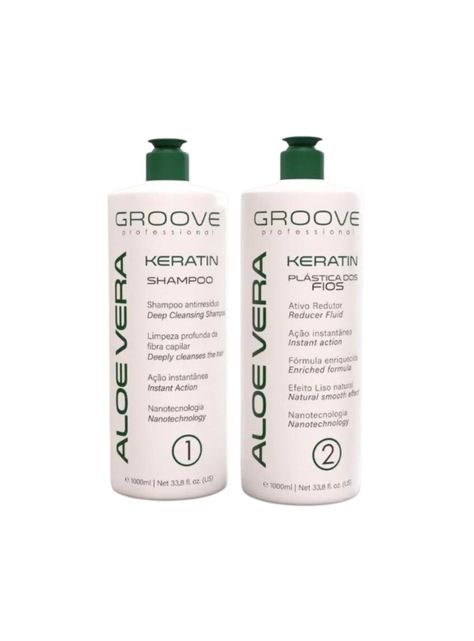 Kit Alisado Aloe Vera Keratina Groove 2x1L-0