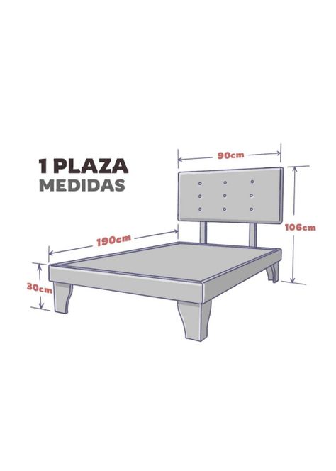 Base Europea y Respaldo con Botones  Tapizado 1 Plaza Azul Rey-1