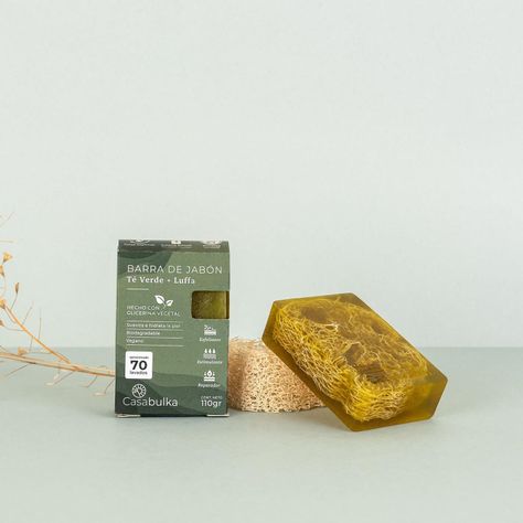 Jabón Sólido Natural Te Verde y Luffa Casabulka-0