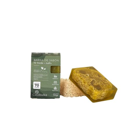 Jabón Sólido Natural Te Verde y Luffa Casabulka-4