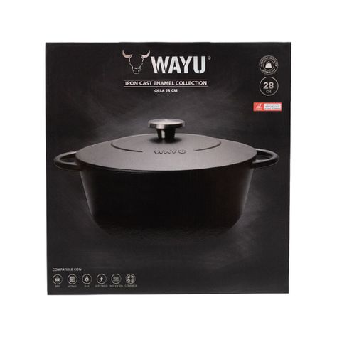 Olla Enamel 28Cm Iron Cast Wayu-3