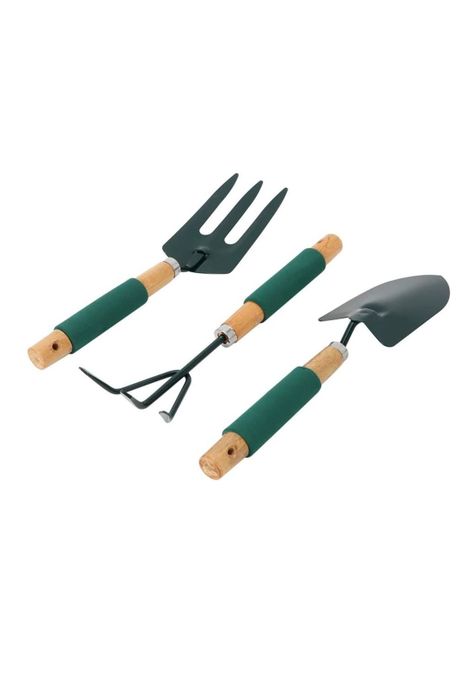 Set Jardinería Huerto 3 Piezas Metal Madera-0