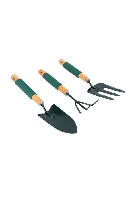 Set Jardinería Huerto 3 Piezas Metal Madera-1