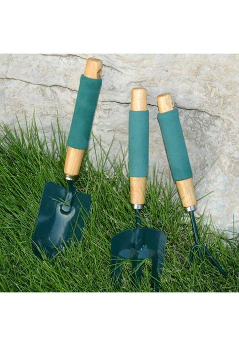 Set Jardinería Huerto 3 Piezas Metal Madera-4