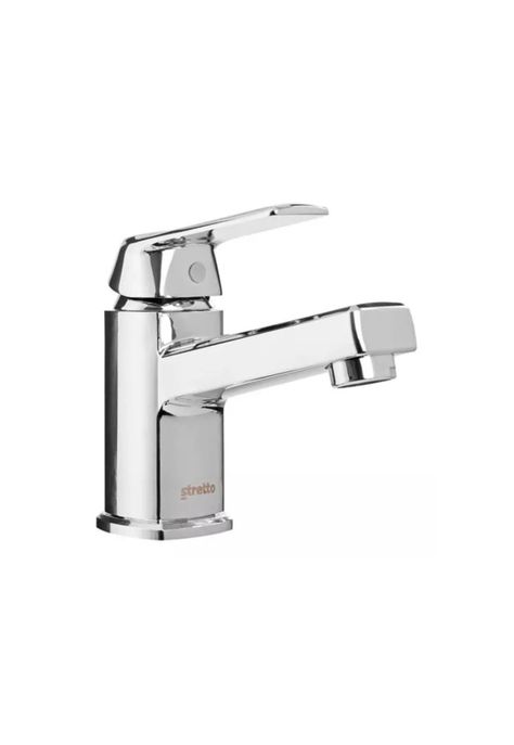 Llave Monomando Lavatorio Acabado Cromado Módena Plateado-1