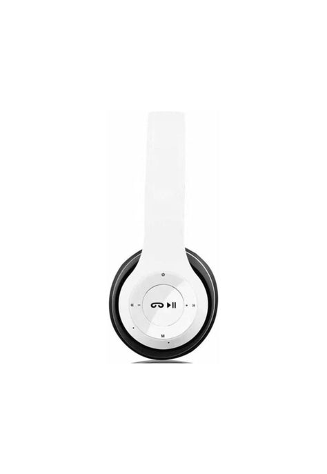 Audífonos Bluetooth Recargable Micrófono FM/TF Blanco-1