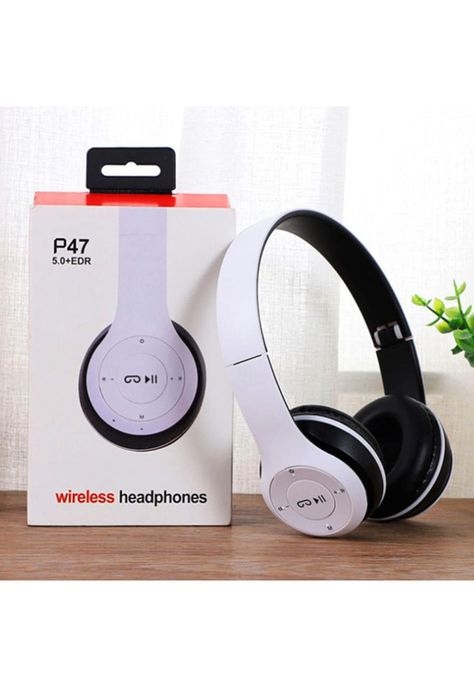 Audífonos Bluetooth Recargable Micrófono FM/TF Blanco-4