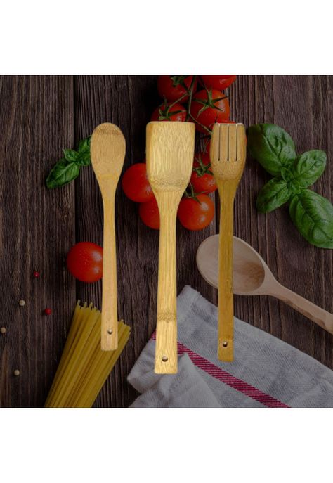 Set Utensilios 3 Piezas Bambú Cocina Antiadherente-4