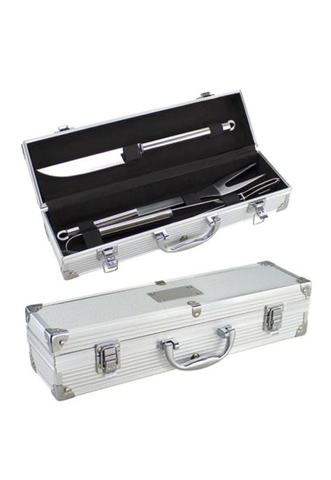Set Maletín Deluxe Metálico Asado 3 Herramientas-1