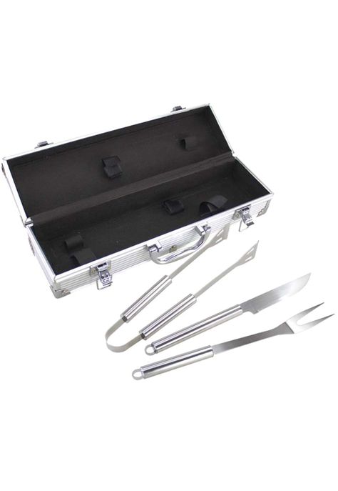 Set Maletín Deluxe Metálico Asado 3 Herramientas-4