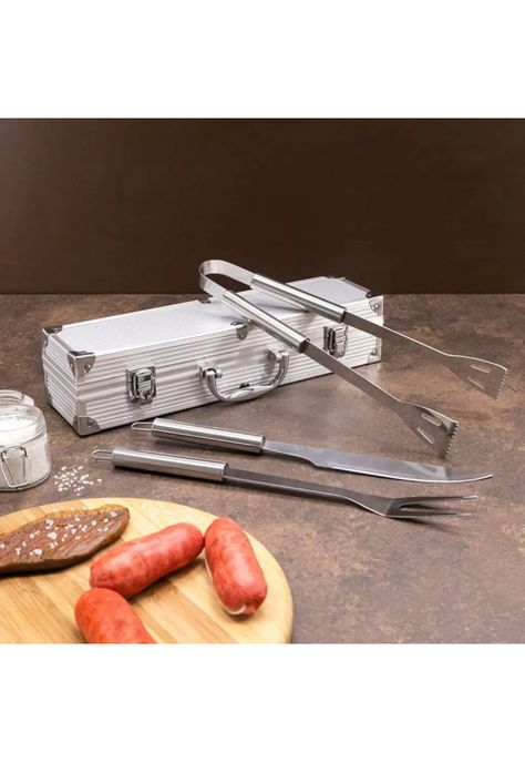 Set Maletín Deluxe Metálico Asado 3 Herramientas-5